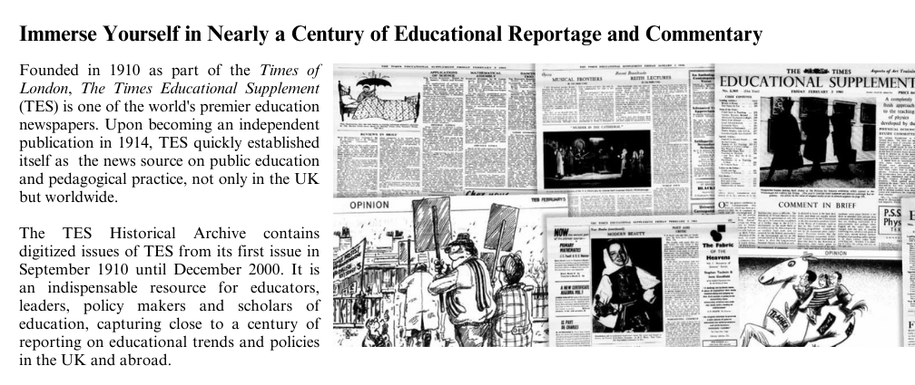 Immerse yourself in nearly a century of educational reportage and commentary.